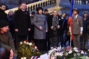 Wenceslas Square, 50th anniversary of Palach's death, Jan Palach and Jan Zajic Memorial, piety, candles