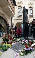 50th anniversary of Palach's death, Charles University, commemorative plaque