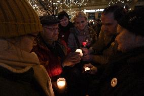 March in Prague paying respect to Palach's death in 1969