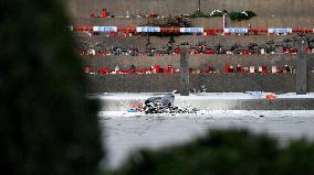 Wenceslas Square in Prague, man set himself on fire, scene