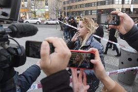 Wenceslas Square in Prague, man set himself on fire, scene, witness, journalists