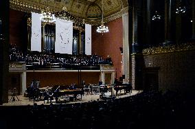 a concert in honour of Jan Palach, Poselstvi (Message) composition by Jan Hanus