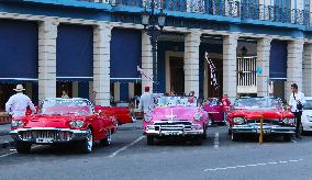 Life style in Havana, old car, veteran