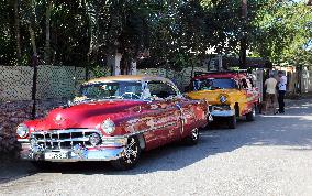 Life style in Havana, old car, veteran