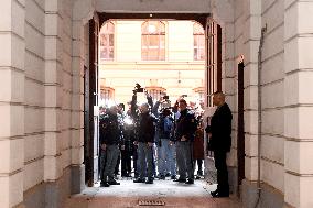 the Brno Regional Court, journalists