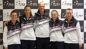 Marketa Vondrousova, Karolina Pliskova, Petr Pala, Katerina Siniakova, Barbora Krejcikova