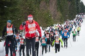 Jizerska 50km ski race, cross country skiing