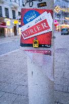 Austrian daily newspaper KURIER, coin newspaper self service stand