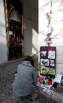 people commemorate student Jan Zajic