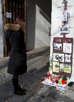 people commemorate student Jan Zajic