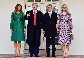 Melania Trump, Donald Trump, Andrej Babis, Monika Babisova