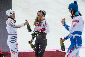 Viktoria Rebensburg, Petra Vlhova, Mikaela Shiffrin