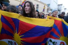 rally commemorating 60 years since the Tibetan uprising against the Chinese occupation