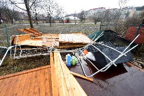 Consequences of night wind storm Eberhard in the Czech Republic
