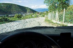 unpaved road Librazhd-Cerenec