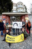 rally in support of Iranian lawyer Nasrin Sotoudeh in Prague