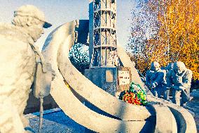 Chernobyl zone, restricted territory, monument To Those Who Saved the World