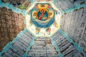 Chernobyl zone, restricted territory, Russian Orthodox church of St. Michael in village Krasne