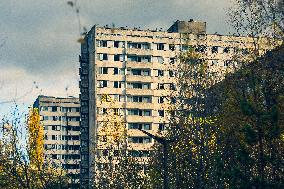 Chernobyl zone, restricted territory, Pripyat, Prypiat, housing estate