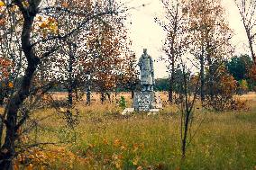 Chernobyl zone, restricted territory, village Masheva