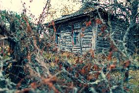 Chernobyl zone, restricted territory, village Masheva