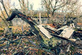 Chernobyl zone, restricted territory, Novoshepelychi