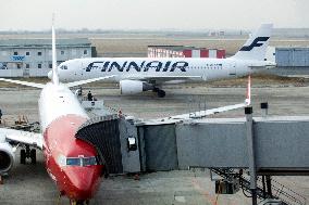 Airoplane, Norwegian, Finnair, airport, Helsinki