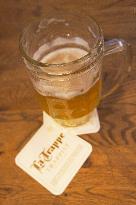 La Trappe Trappist, beer glass, half litre, De Koningshoeven Brewery, beer mat