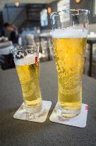 Nastro Azzurro beer, glass, half litre, Peroni Brewery, beer mat