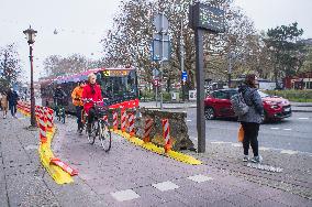 bicyclist in Amsterdam