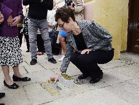 Jill Meron, Stolpersteine (stumbling blocks) of Lindenbaum family members