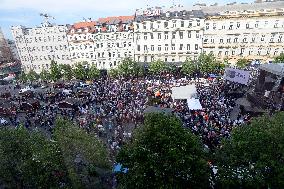 demonstration against dictate of European Union, staged by SPD