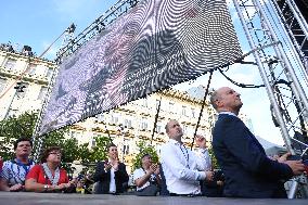 demonstration against dictate of European Union, staged by SPD