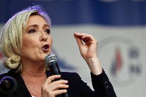 Marine Le Pen, demonstration against dictate of European Union, staged by SPD