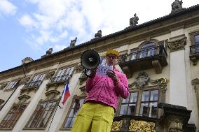 demonstration against Culture Ministry' personnel steps in Prague