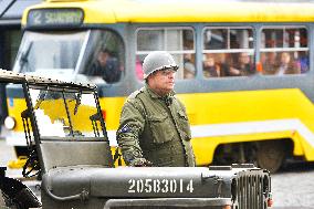 Liberation Festival Pilsen 2019, Jeep Willys MB, soldier