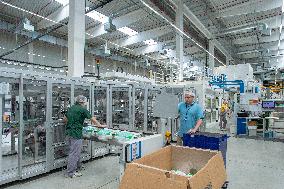 nappy producer Drylock Technologies, production hall