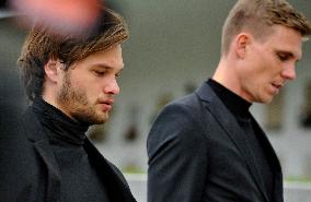 Matej Pulkrab, Borek Dockal, the funeral of Czech footballer Josef Sural