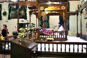 Sikh, temple, interior, prayer