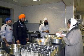 Sikh, temple, interior, prayer