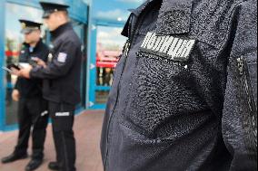 Mixed police patrols, Czech, Slovak, Polish, Bulgarian, Romanian officers