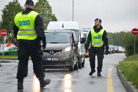 A Czech police exercise, border controls