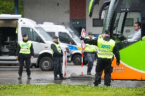 A Czech police exercise, border controls