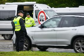 A Czech police exercise, border controls