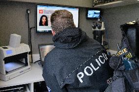 A Czech police exercise, border controls