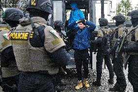 A Czech police exercise, border controls