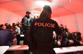 A Czech police exercise, border controls