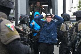 A Czech police exercise, border controls