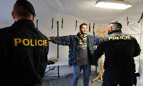 A Czech police exercise, border controls