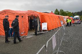 A Czech police exercise, border controls